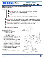 Предварительный просмотр 2 страницы morse 15-SS Operator'S Manual