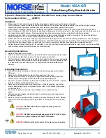 Preview for 4 page of morse 185A-GR Operator'S Manual