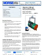 Предварительный просмотр 1 страницы morse 185A-HDSS Operator'S Manual