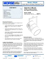 morse 185AM Operator'S Manual preview