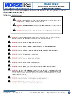 Предварительный просмотр 2 страницы morse 185i/E Operator'S Manual