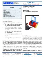 morse 185R Operator'S Manual preview