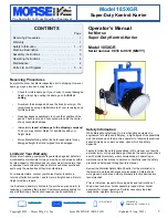 morse 185XGR Operator'S Manual preview