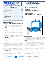 Preview for 1 page of morse 185XMGR Operator'S Manual