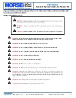 Preview for 2 page of morse 195 Series Operator'S Manual