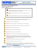 Preview for 2 page of morse 195A-A Operator'S Manual