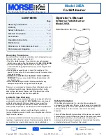 morse 285A Operator'S Manual preview
