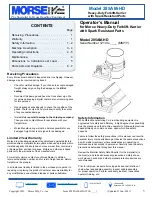 Предварительный просмотр 1 страницы morse 285AM-HD Operator'S Manual