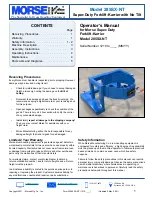 Предварительный просмотр 1 страницы morse 285SX-NT Operator'S Manual