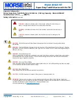 Предварительный просмотр 2 страницы morse 285SX-NT Operator'S Manual