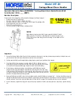 Preview for 3 page of morse 287-2H Operator'S Manual