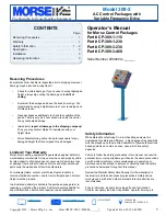 morse 309-3 Series Operator'S Manual preview