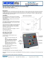 Preview for 3 page of morse 309-3 Series Operator'S Manual