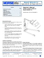 morse 400A-60-114 Operator'S Manual preview