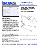 morse 400A-60-115 Operator'S Manual предпросмотр