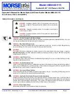 Предварительный просмотр 2 страницы morse 400A-60-115 Operator'S Manual