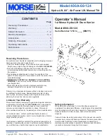 Предварительный просмотр 1 страницы morse 400A-60-124 Operator'S Manual