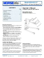 morse 400A-60-127 Operator'S Manual preview