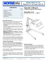 Предварительный просмотр 1 страницы morse 400A-72-110 Operator'S Manual