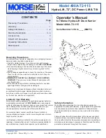 morse 400A-72-115 Operator'S Manual preview