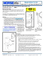 Preview for 3 page of morse 400A-72-120 Operator'S Manual