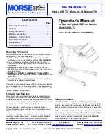 morse 400A-72 Operator'S Manual preview