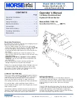 morse 400A-72SS-114 Operator'S Manual preview