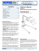 Preview for 1 page of morse 400A-72SS-117 Operator'S Manual