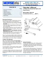 morse 400A-72SS-125 Operator'S Manual preview