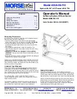 morse 400A-96-110 Operator'S Manual предпросмотр