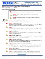 Preview for 2 page of morse 400A-96-114 Operator'S Manual