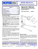 morse 400A-96-115 Operator'S Manual preview