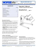 morse 400A-96-124 Operator'S Manual preview