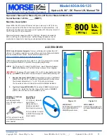 Preview for 3 page of morse 400A-96-125 Operator'S Manual