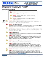 Preview for 2 page of morse 400A-96SS-114 Operator'S Manual