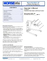 Предварительный просмотр 1 страницы morse 400A-96SS-120 Operator'S Manual