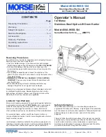 Preview for 1 page of morse 400A-96SS-124 Operator'S Manual