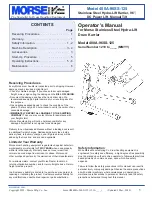 Preview for 1 page of morse 400A-96SS-125 Operator'S Manual