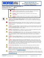 Preview for 2 page of morse 400A-96SS-125 Operator'S Manual