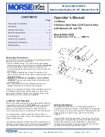 Preview for 1 page of morse 400A-96SS Operator'S Manual