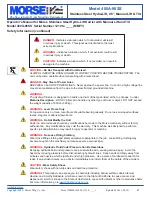 Preview for 2 page of morse 400A-96SS Operator'S Manual