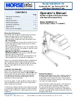 morse 400AM-60-114 Operator'S Manual preview