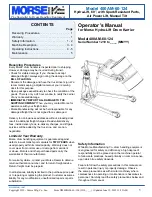 Preview for 1 page of morse 400AM-60-124 Operator'S Manual