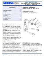 Предварительный просмотр 1 страницы morse 400AM-96-124 Operator'S Manual