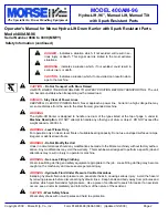 Предварительный просмотр 2 страницы morse 400AM-96 Operator'S Manual