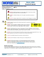 Предварительный просмотр 2 страницы morse 405M Operator'S Manual