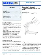 Preview for 1 page of morse 410-120 Operator'S Manual