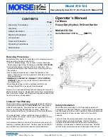 Preview for 1 page of morse 410-124 Operator'S Manual