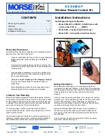 morse 4804-P Installation Instructions Manual preview