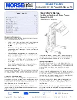 morse 510-125 Operator'S Manual preview